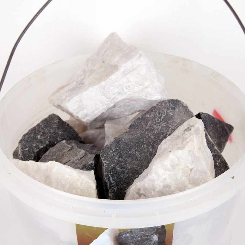 Камни Экомикс Дуэт (Кварц 10 кг + Долерит 10 кг)