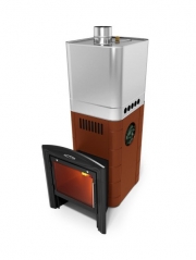 Печь Бирюса 2013 Carbon Витра терракота