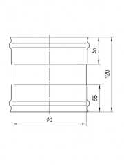 Адаптер котла ММ (430/0,8 мм), 120 мм