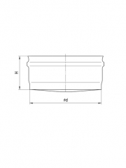 Заглушка внешняя для трубы (430/0,5 мм), 120 мм