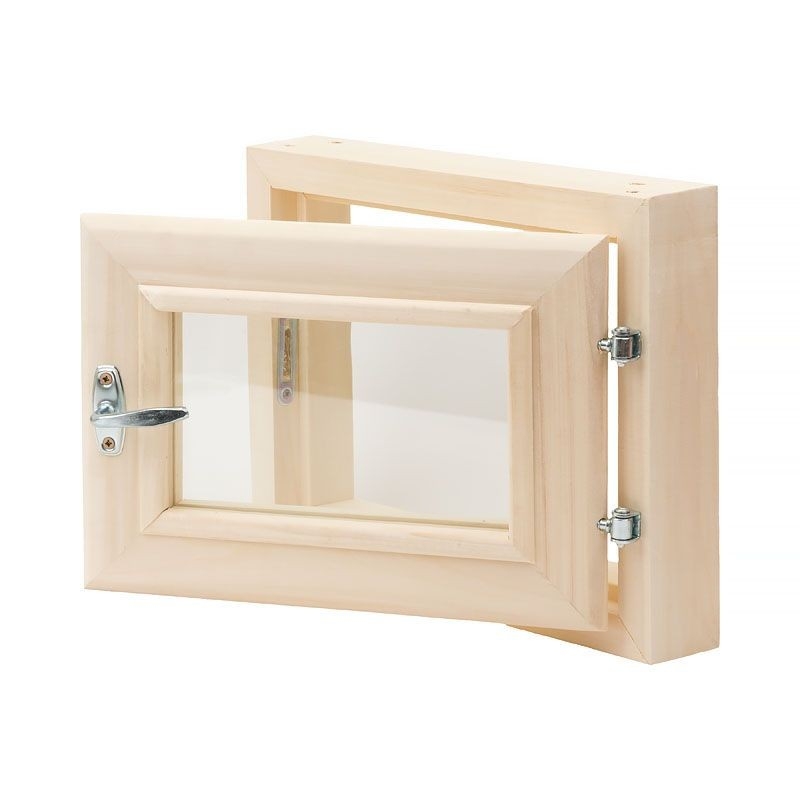 Окно для бани 40х60 см (липа, стеклопакет)