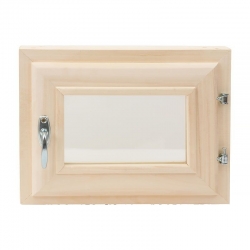 Окно для бани 60х80 см (липа, стеклопакет)